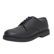 Zapatos Oxford negros de cuero para uniforme con suela resistente a aceites y plantilla extraíble