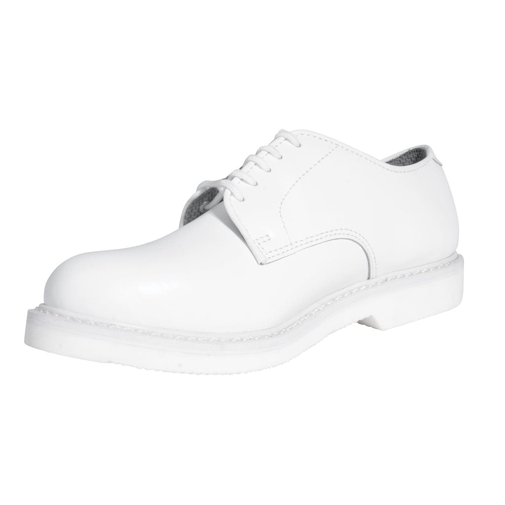 Zapatos Oxford blancos de piel para uniforme, suela resistente a aceites y plantilla extraíble