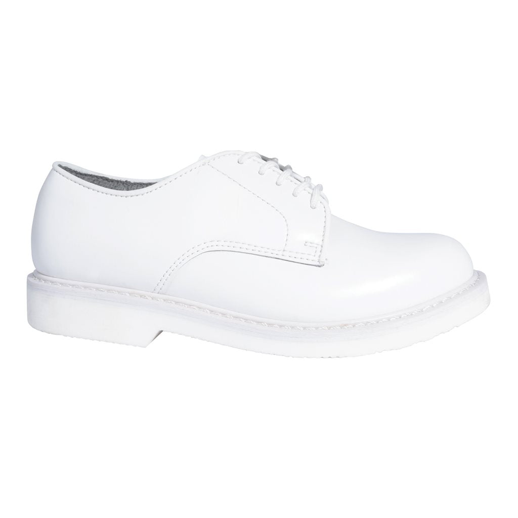 Zapatos Oxford blancos de piel para uniforme, suela resistente a aceites y plantilla extraíble