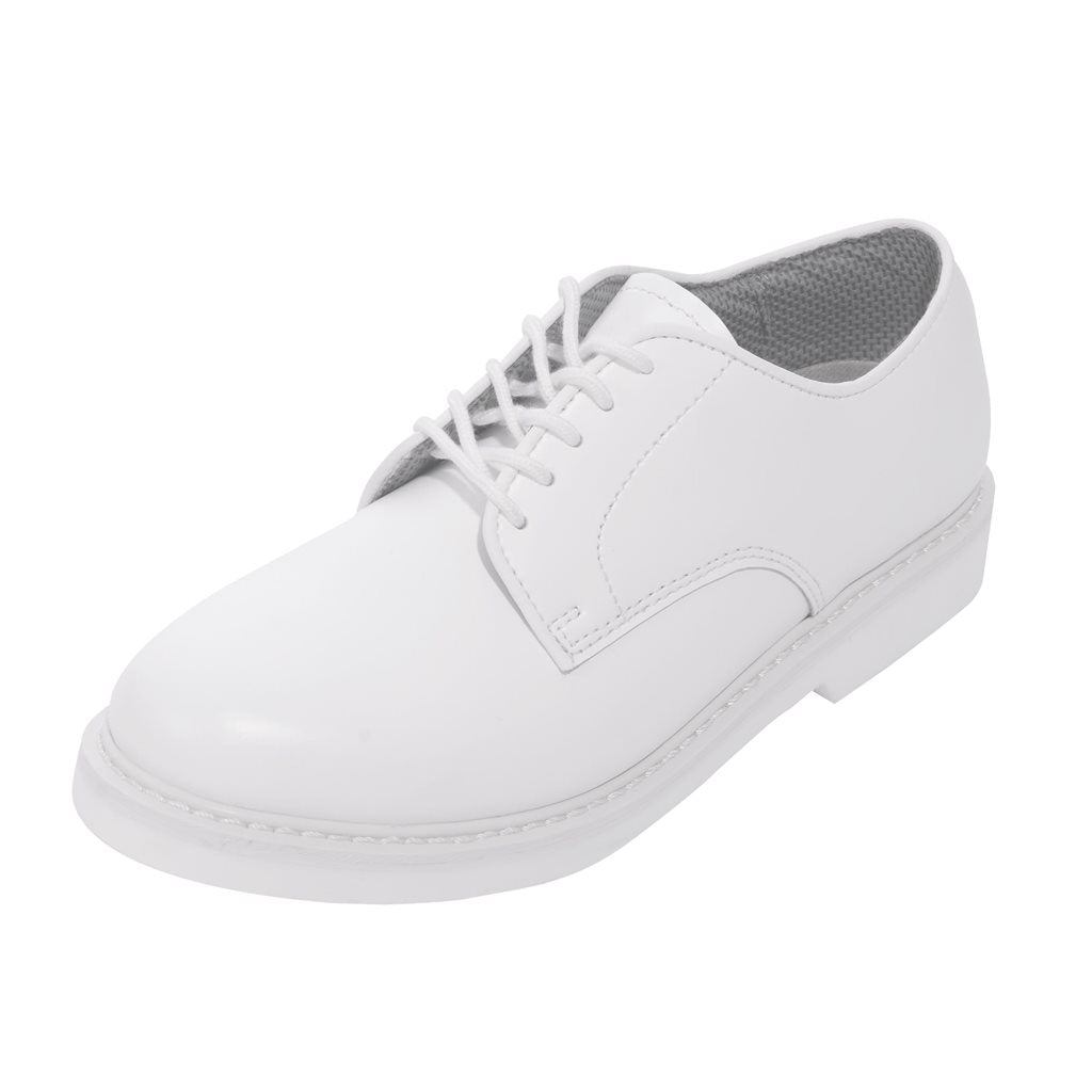 Zapatos Oxford blancos de piel para uniforme, suela resistente a aceites y plantilla extraíble