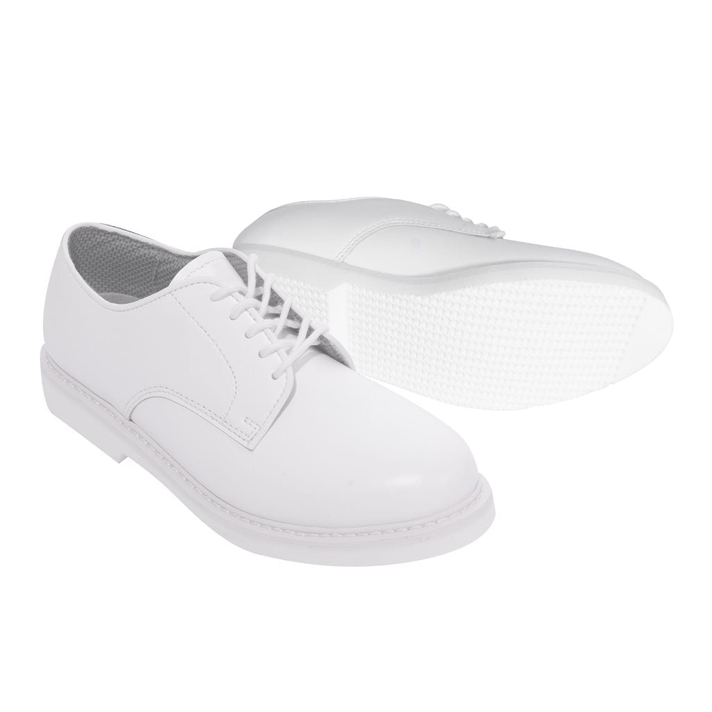 Zapatos Oxford blancos de piel para uniforme, suela resistente a aceites y plantilla extraíble