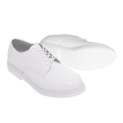 Zapatos Oxford blancos de piel para uniforme, suela resistente a aceites y plantilla extraíble