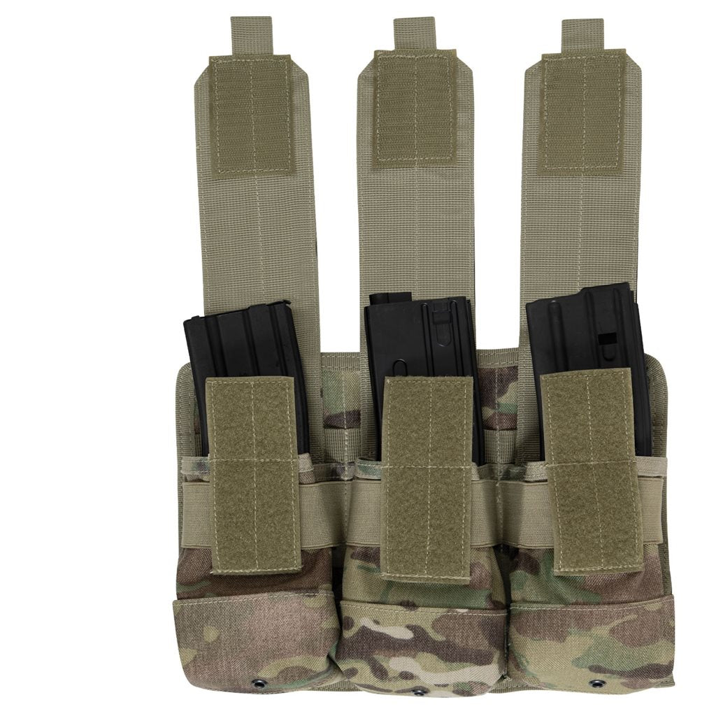 Funda universal para 3 cargadores, compatible con PALS/MOLLE, ROHTCO