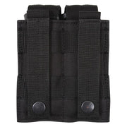 Funda MOLLE para dos cargadores negra, 600D polyester, 11 x 12,5 cm