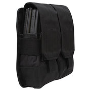 Funda universal MOLLE para dos cargadores negra, vista frontal