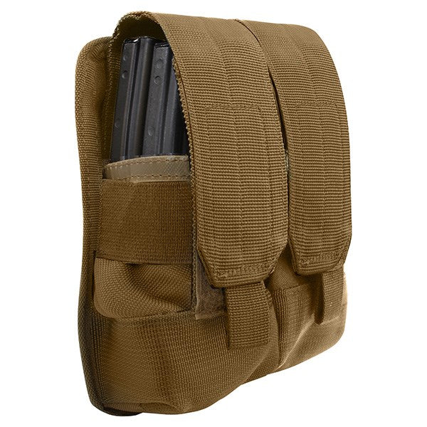 Funda universal MOLLE para dos cargadores negra 18,5 x 20 cm