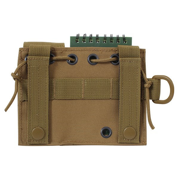 Funda MOLLE administrativa negra 12 x 15 cm en poliéster con 2 bolsillos