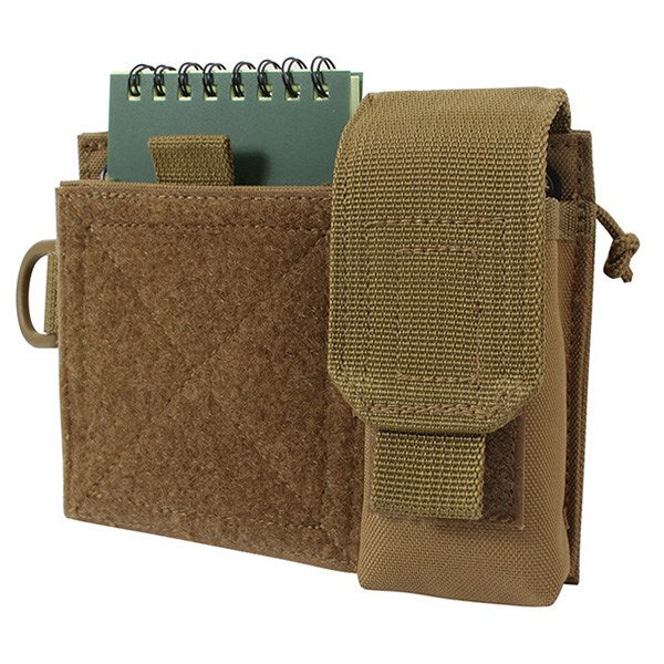Funda MOLLE administrativa negra con 2 bolsillos, poliéster, 12 x 15 cm
