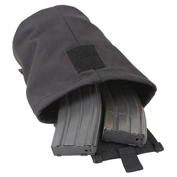 Funda MOLLE plegable para cargadores vacíos negra, 21 x 14 cm, poliéster 600D