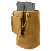 Funda MOLLE para cargadores vacíos COYOTE plegable con cierre de velcro y cordón elástico, tamaño 21 x 14 cm