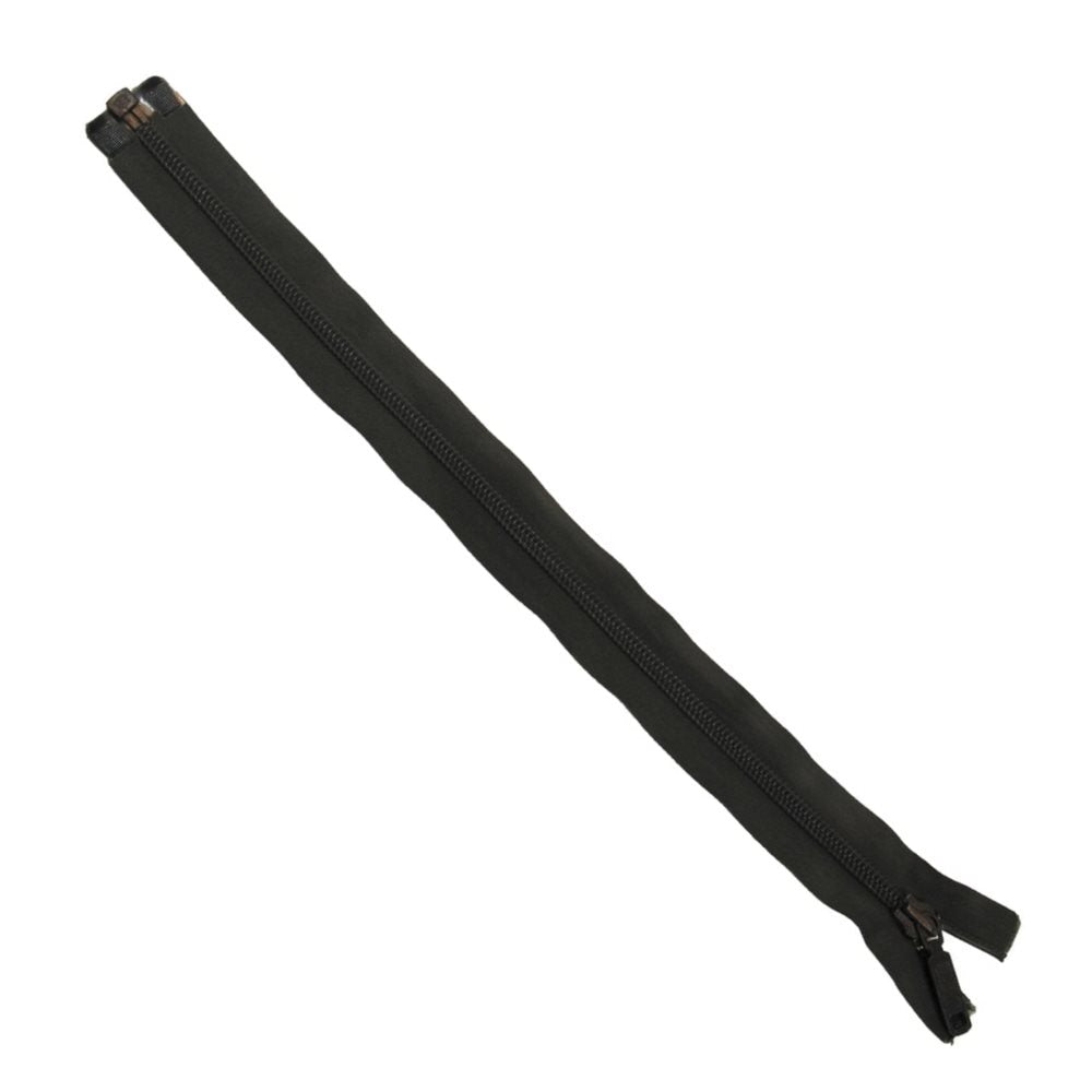 Cremallera oliva 40 cm con dientes de plástico