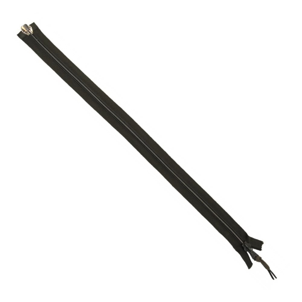 Cremallera unidireccional de plástico 50 cm color oliva