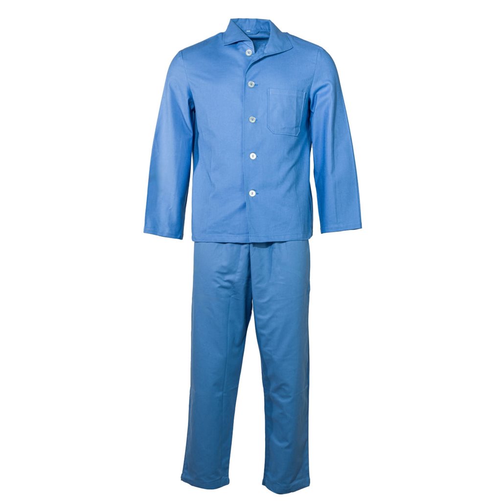 Pijama original Bundeswehr azul, conjunto de camisa y pantalón