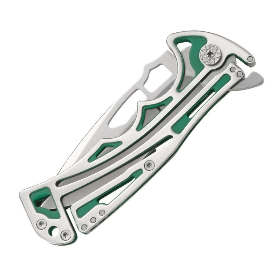 Navaja plegable NIRK TIGHE verde, hoja lisa 8,05 cm, clip de bolsillo