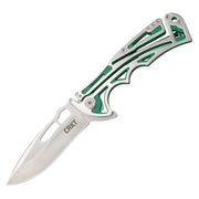 Navaja plegable NIRK TIGHE verde, hoja lisa 8,05 cm, clip de bolsillo