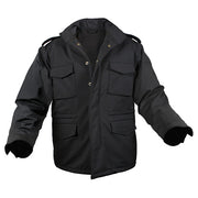 Bunda M65 Softshell negra Rothco, chaqueta M65 vista frontal