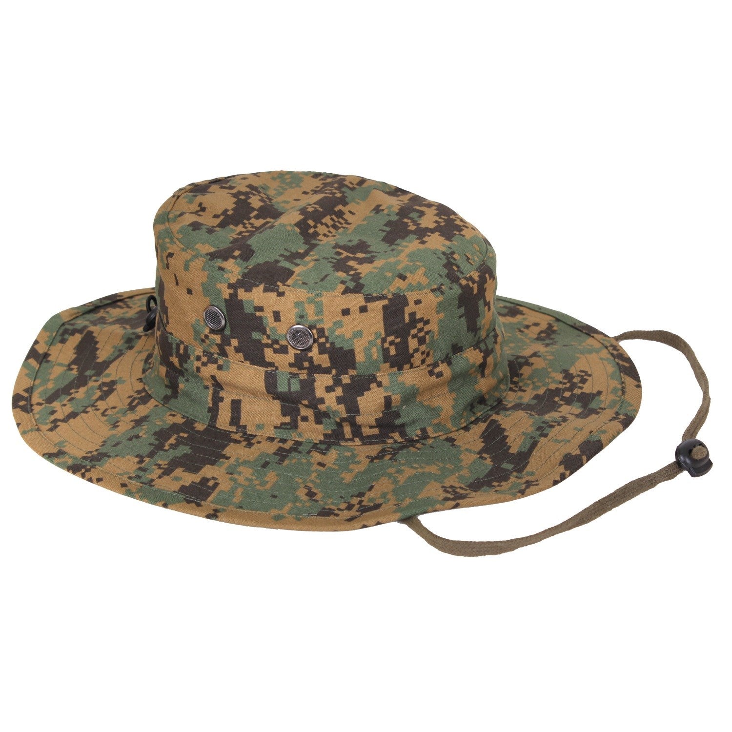 Sombrero militar ajustable 55% algodón 45% poliéster con cordón bajo la barbilla y 4 orificios de ventilación