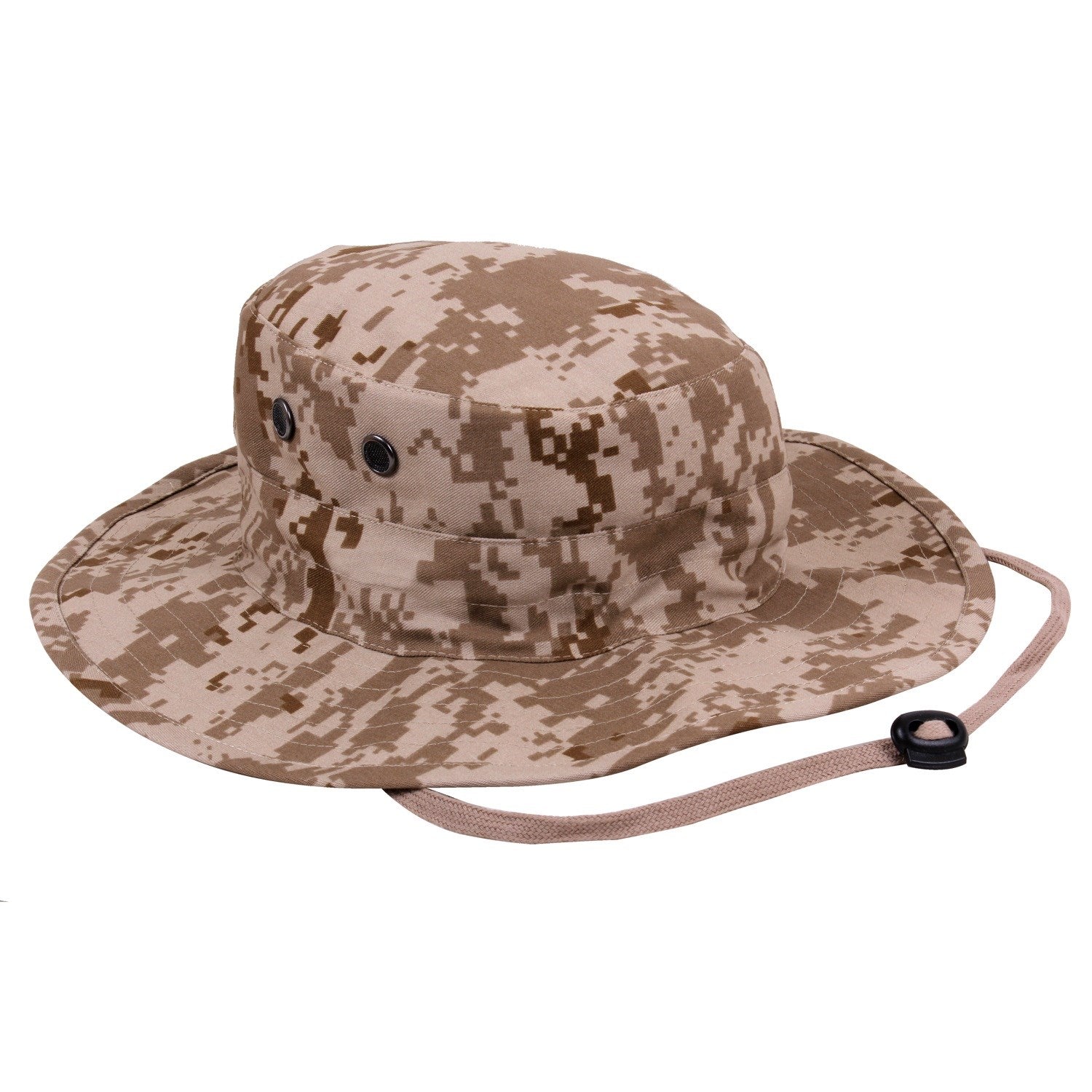 Sombrero militar ajustable 55% algodón 45% poliéster con cordón bajo la barbilla y 4 orificios de ventilación