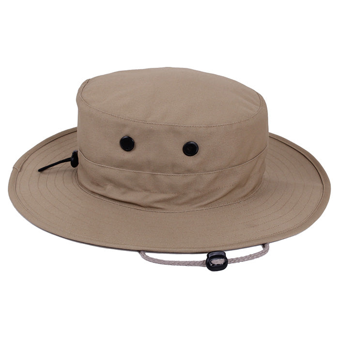 Sombrero militar Klobouk MILITARY ajustable negro con cordón bajo la barbilla y 4 orificios de ventilación