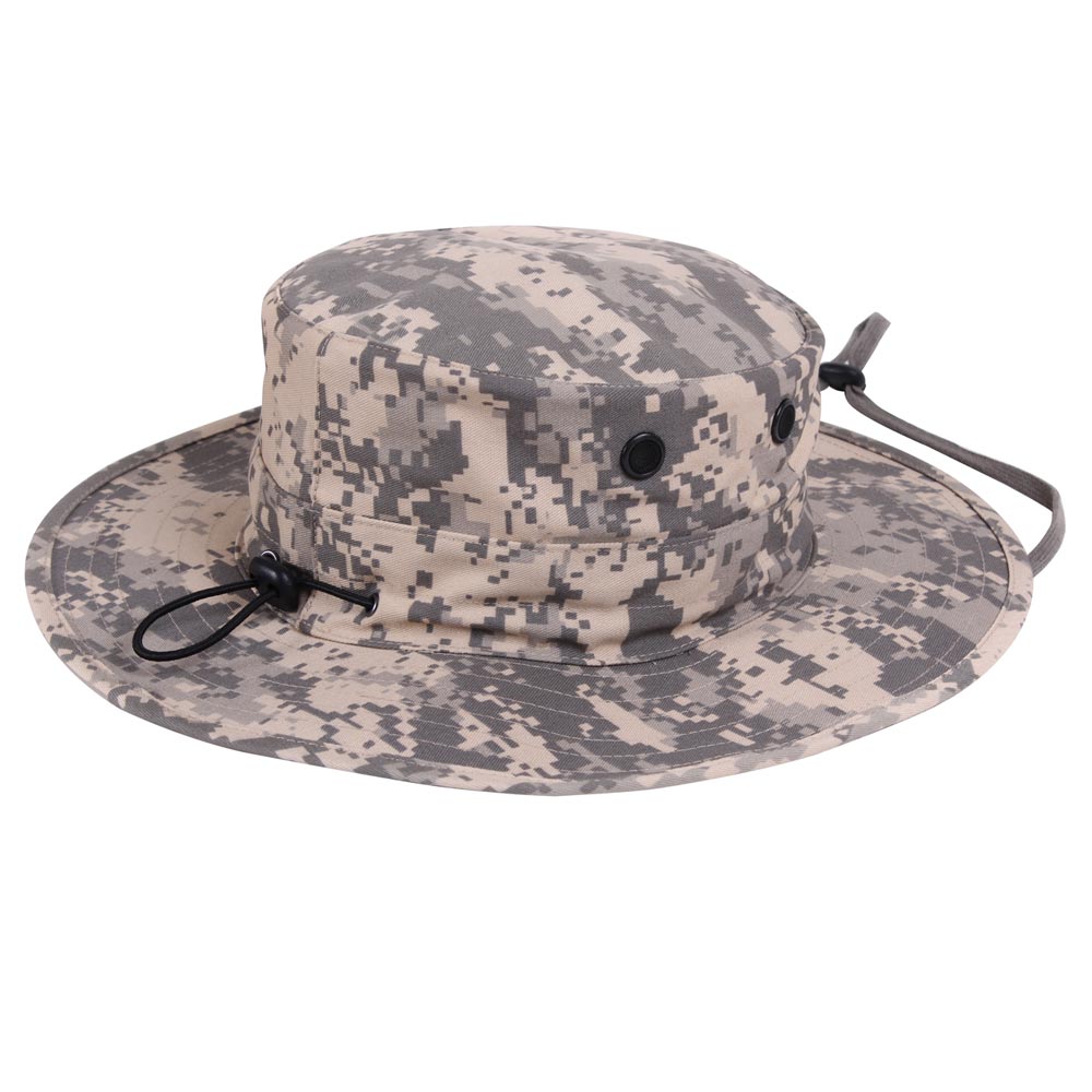 Sombrero militar Klobouk MILITARY ajustable negro con cordón bajo la barbilla y 4 orificios de ventilación