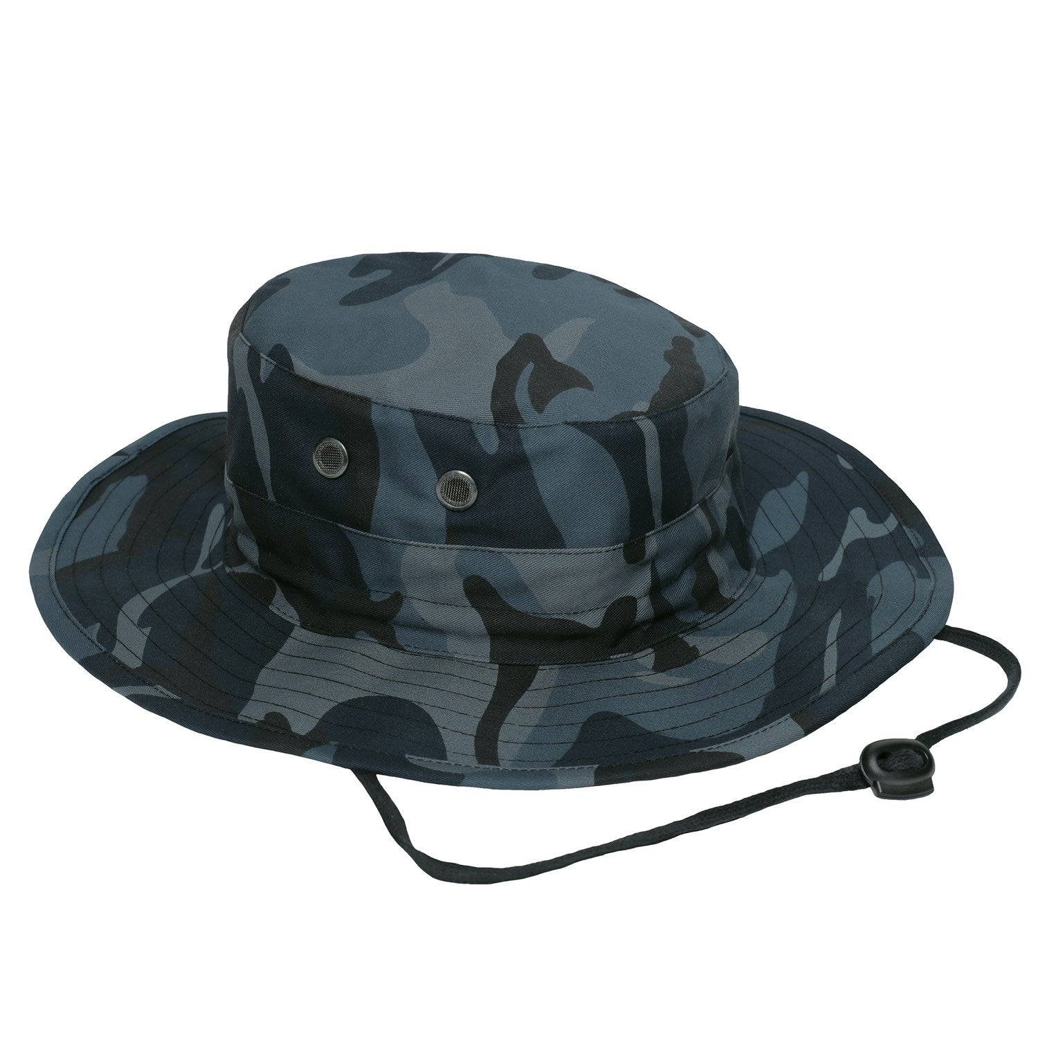Sombrero militar ajustable 55% algodón 45% poliéster con cordón bajo la barbilla y 4 orificios de ventilación