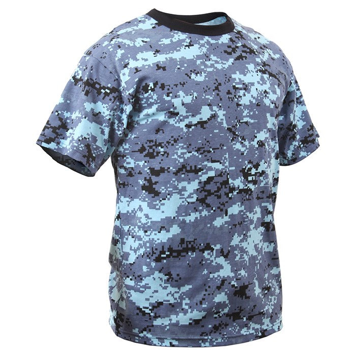 Camiseta infantil SKY DIGITAL CAMO con estampado digital de camuflaje, 60% algodon 40% poliester