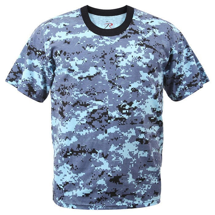 Camiseta infantil SKY DIGITAL CAMO con estampado digital de camuflaje, 60% algodon 40% poliester