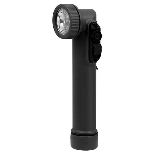 Linterna BRIT tipo fajfka negra con 6 LED (3 blancas, 1 roja, 1 azul, 1 verde)