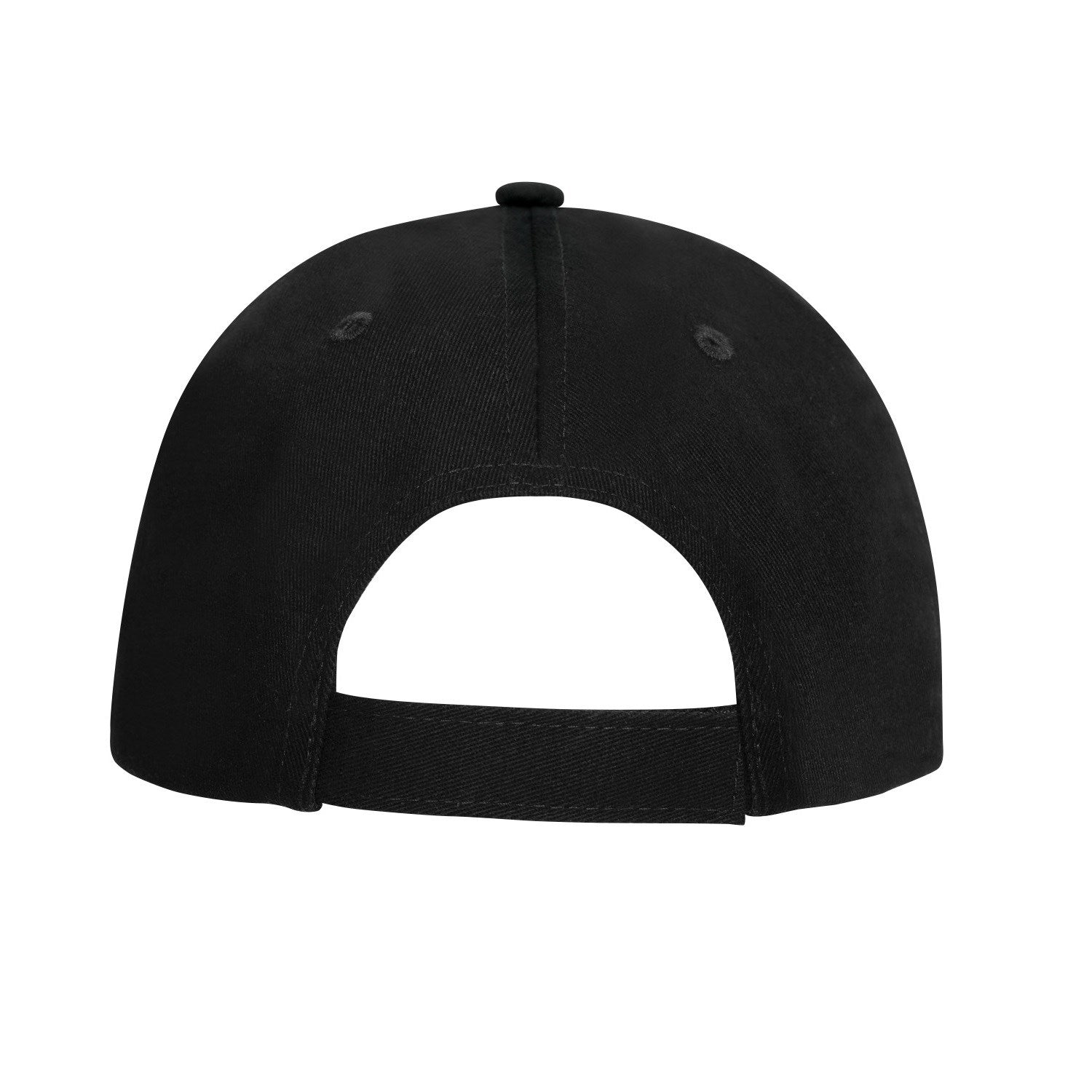 Gorra baseball US velcro negra con panel para parches 63 x 50 mm