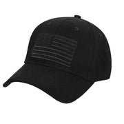 Gorra baseball US velcro negra con panel para parches 63 x 50 mm