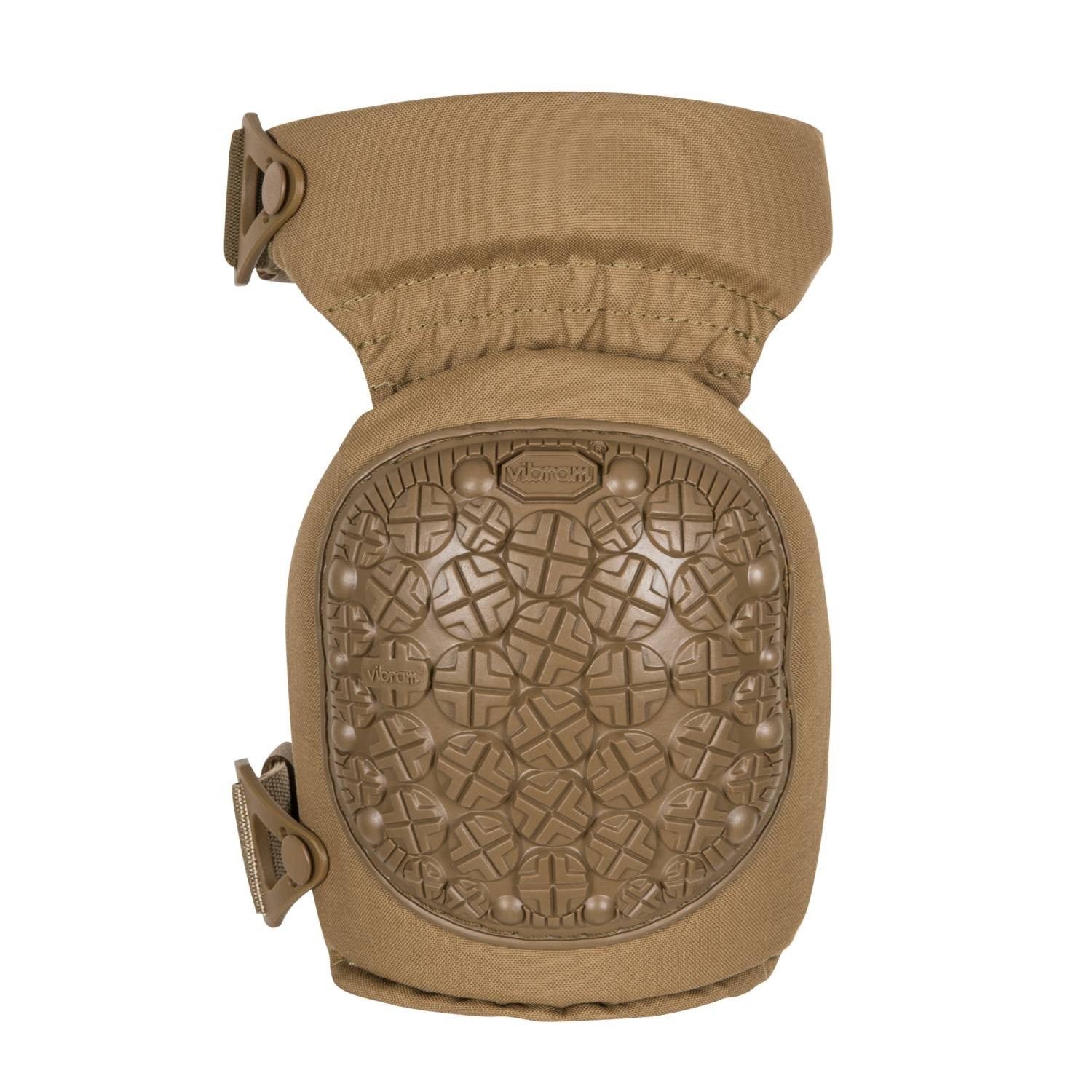 Protectores de rodilla AltaContour 360 Vibram en color coyote, vista frontal del par