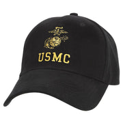 Gorra USMC negra con emblema bordado
