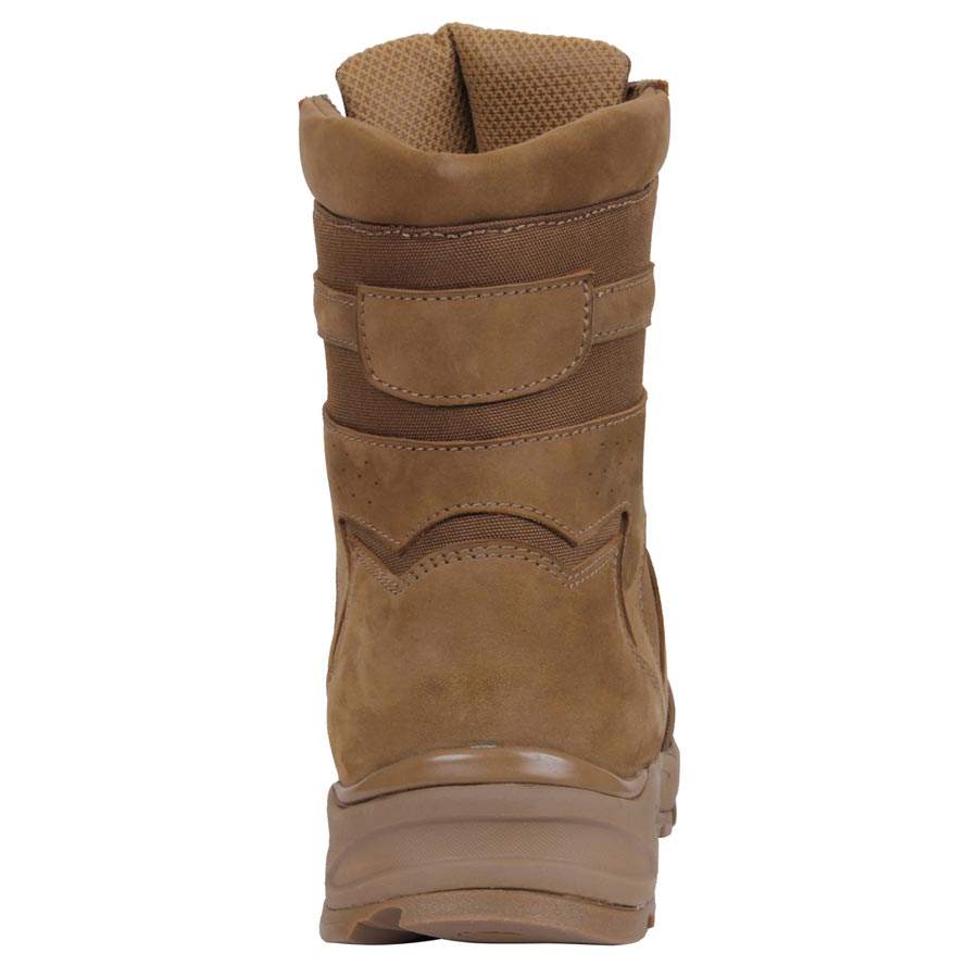 Botas tácticas AR 670-1 Forced Entry color coyote, nubuk y nylon, altura aprox. 20 cm, suela de goma