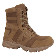 Botas tácticas AR 670-1 Forced Entry color coyote, nubuk y nylon, altura aprox. 20 cm, suela de goma