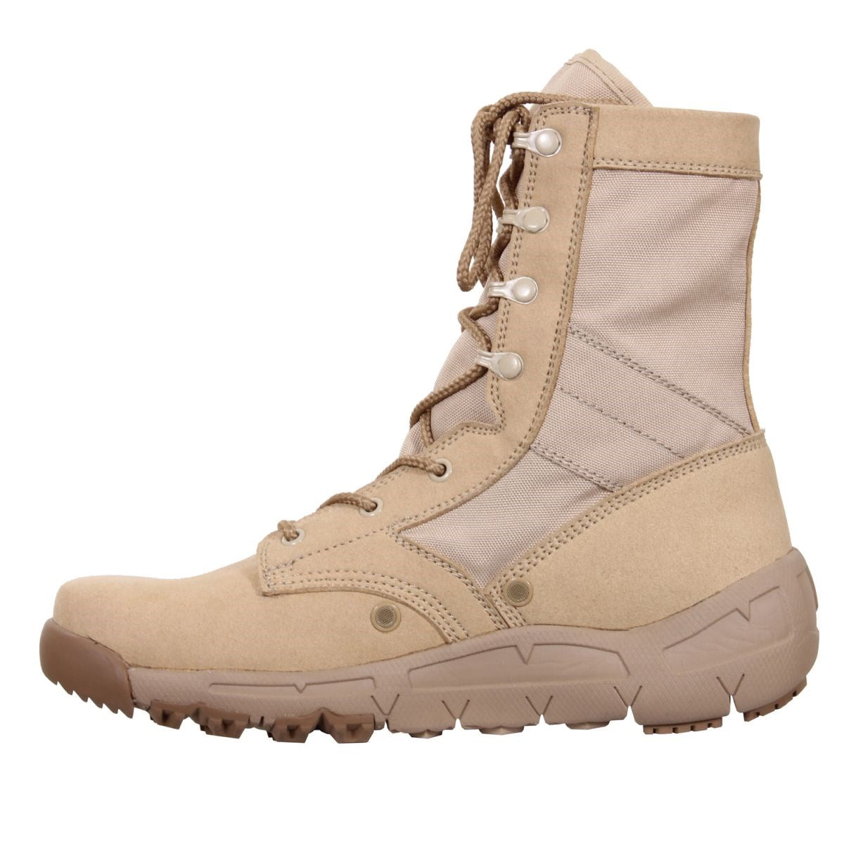 Botas tácticas Rothco V-MAX ligeras color desierto, caña alta, goma EVA, nylon y ante