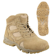 Botas tácticas FORCED ENTRY DESERT, piel de ante y tejido transpirable con suela Mountaineer antideslizante