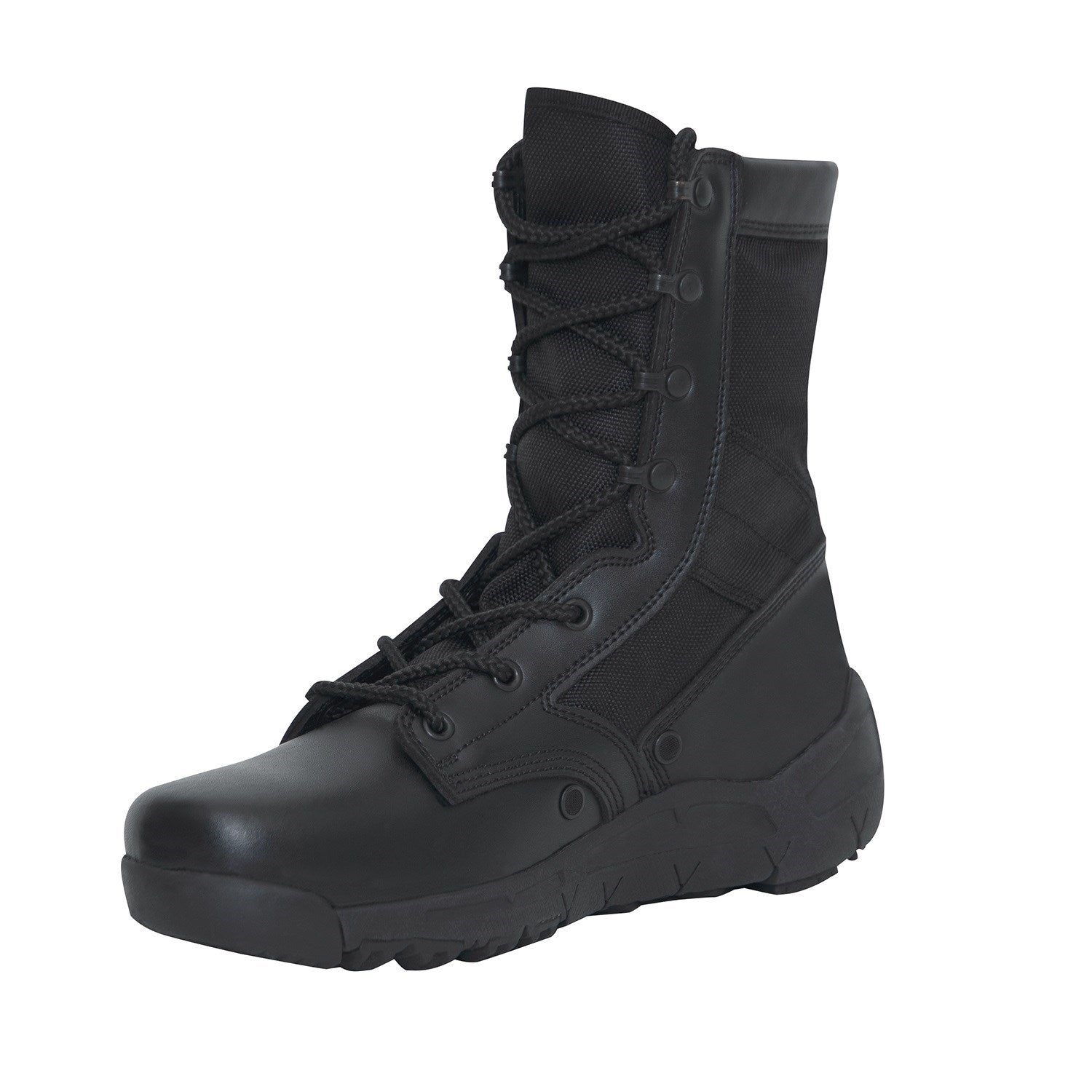 Bota táctica alta Rothco V-Max, ligera y negra; EVA, nylon y ante