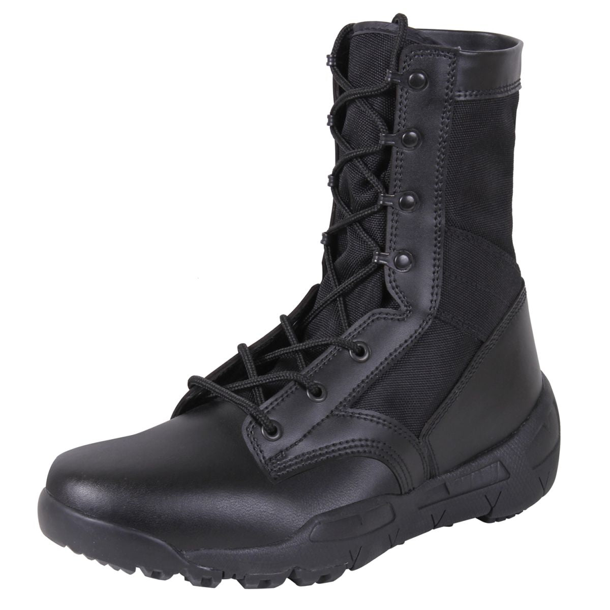 Bota táctica alta Rothco V-Max, ligera y negra; EVA, nylon y ante