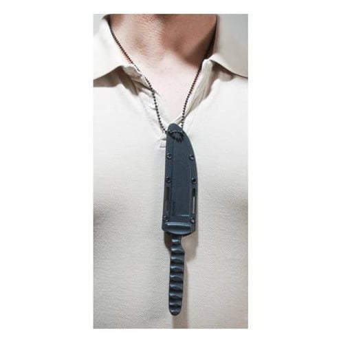 Cuchillo DROP POINT SPIKE con funda, hoja fija y mango ergonomico