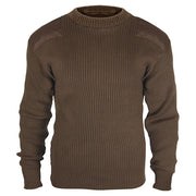 Jersey acrílico commando marrón Rothco con refuerzos en hombros y codos