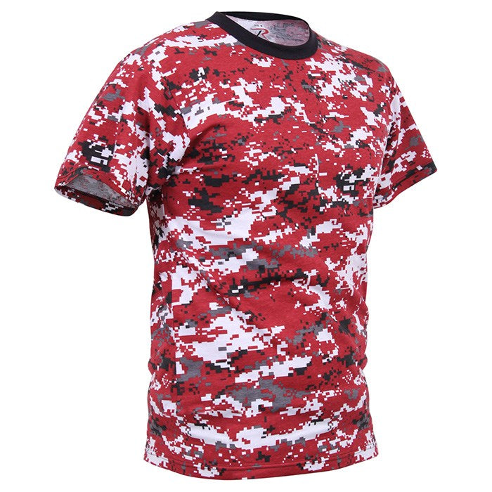 Camiseta camuflaje digital rojo Rothco manga corta