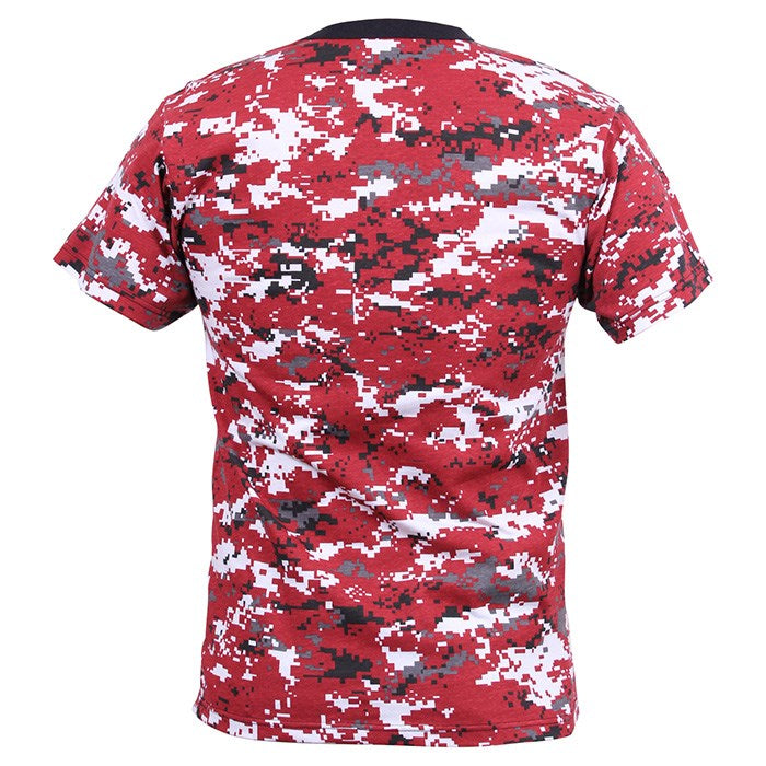 Camiseta camuflaje digital rojo Rothco manga corta