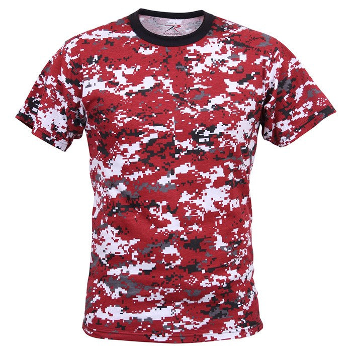 Camiseta camuflaje digital rojo Rothco manga corta