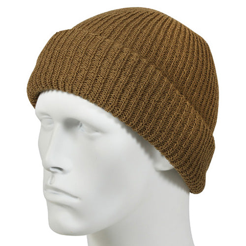 Gorro de punto acrílico US gris oscuro, tejido, ajuste ceñido, 100% acrílico