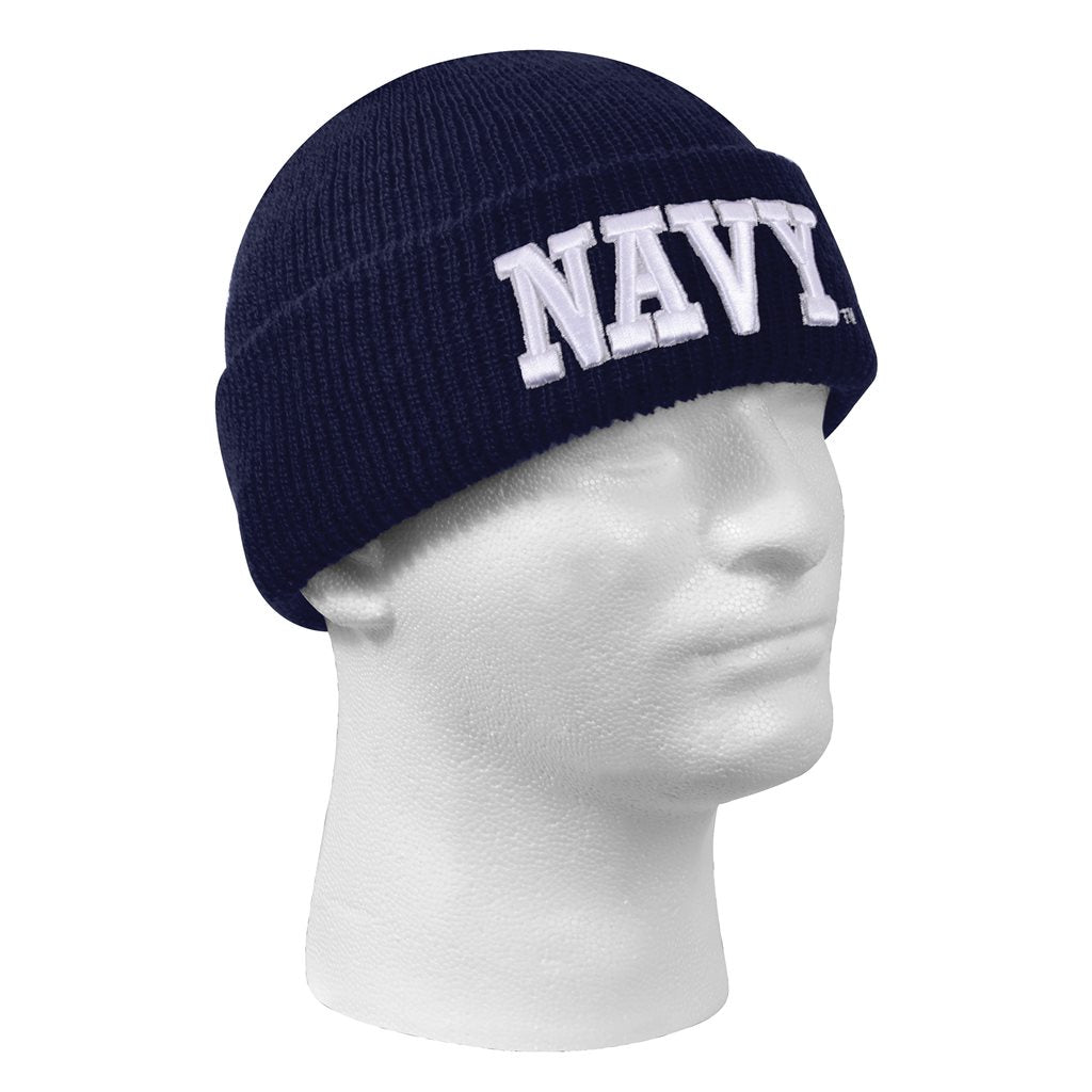 Gorro tejido DELUXE 3D NAVY con bordado blanco 'NAVY'