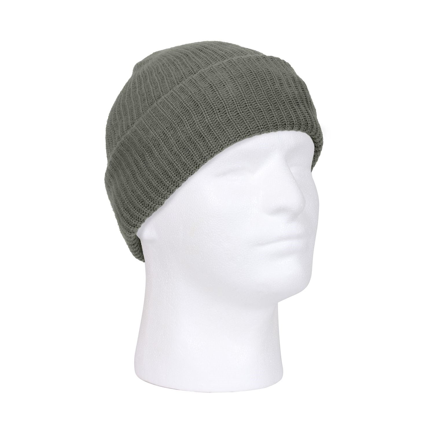 Gorro de punto acrílico US gris oscuro, tejido, ajuste ceñido, 100% acrílico