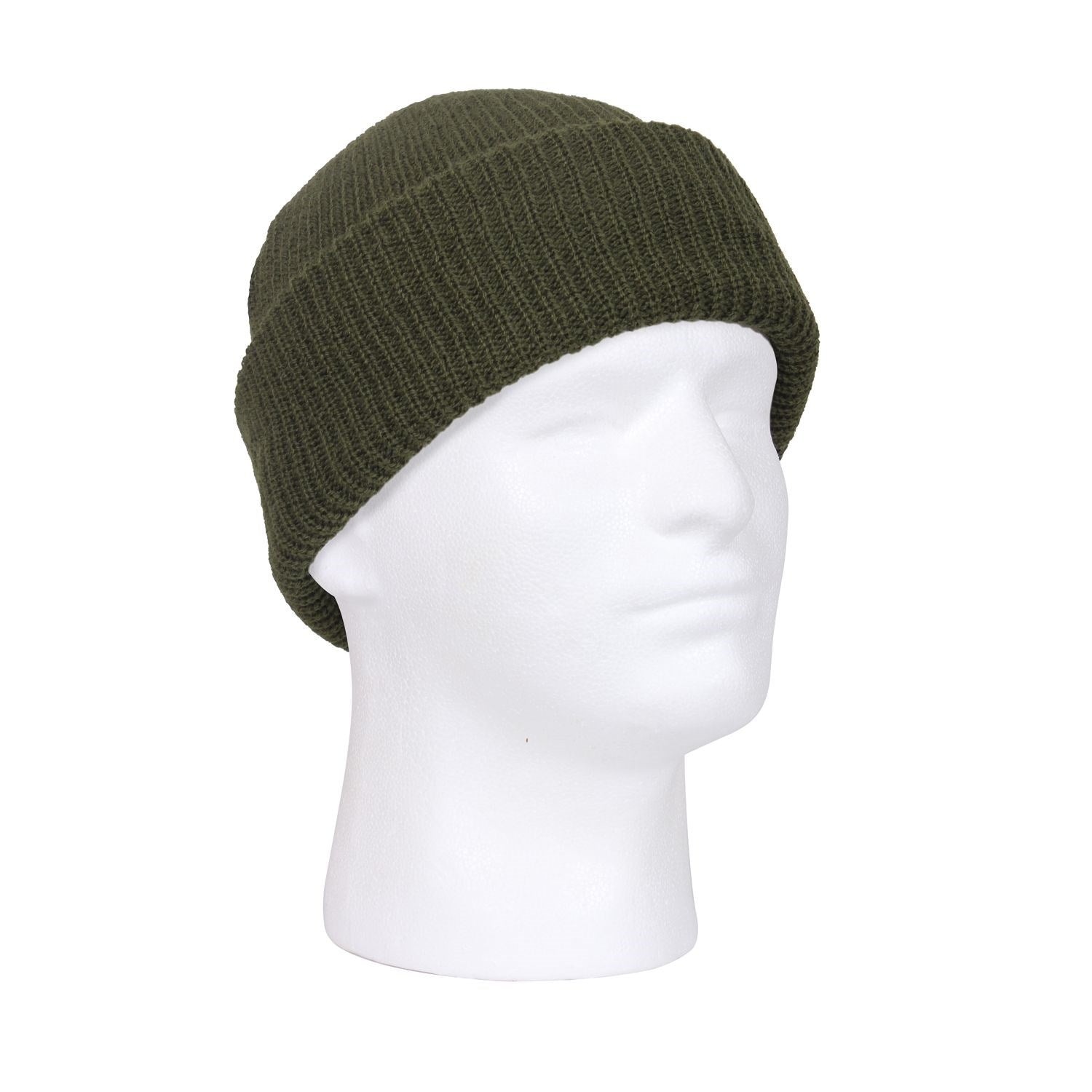 Gorro de punto acrílico US gris oscuro, tejido, ajuste ceñido, 100% acrílico