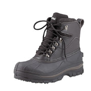 Botas de invierno HIKING negras con aislamiento ThermoBlock, exterior de cuero y suela de goma