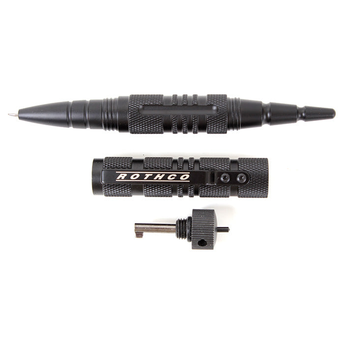 Bolígrafo táctico Rothco negro con rompecristales y llave para esposas, 15 cm