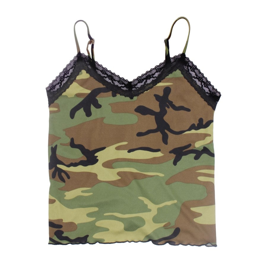 Top femenino WOODLAND con encaje sin mangas 100% poliéster